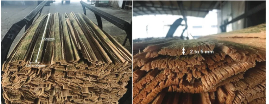 Fig. 1. Oriented bamboo fiber mats. 