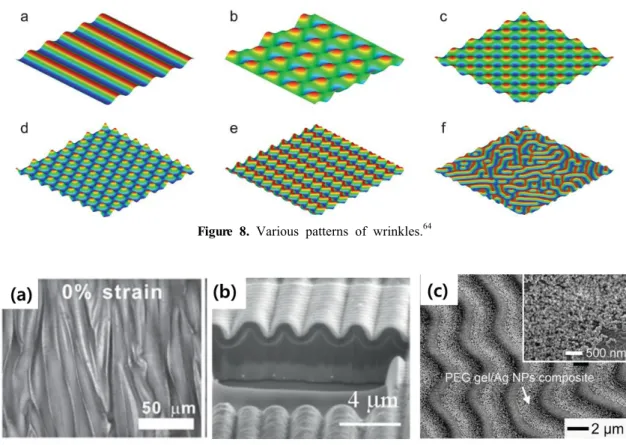 Figure 7. Three types of surface instability: wrinkling, folding,  and creasing. 64