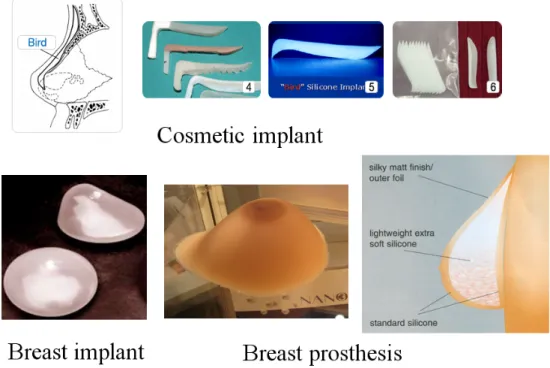 Figure 16. Examples of silicone rubber for medical implants and prostheses.