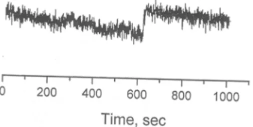 Figure 6. Amperogram for the determination of de- de-tection limit. 15 μL of 0.1 M substrate solution was  added at - 0.35 V(vs