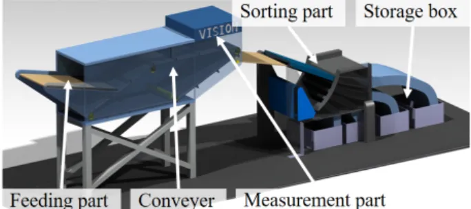 Fig. 2. Schematic configuration of the developed flatfish sorting  system.