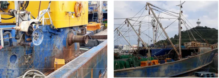 Fig.  3.  Navigation  system  in  the  bridge  of  Eastern  sea  mid-sized  Danish  seine  vessel.