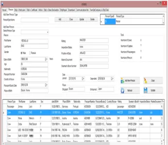 Figure 5  shows the Voyage Information wizard that allows  the user to enter or update the voyage information, such as  voyage number, arrival port, departure port, ETA, ETD, and  agent