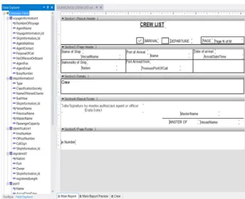 Figure 9: GUI view of database fields 