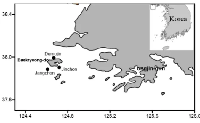 Fig. 1. Map showing the study area in the Baekryeong-do, Korea.