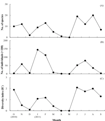 Fig. 3. A dendrogram illustrating the classification of sampling month in the eastern Jinhae Bay from Oct