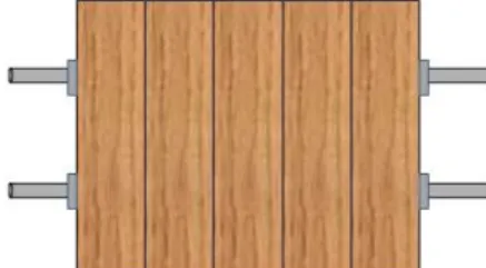 Fig. 1. Stress-laminated deck (Top view).1.  서    론본 논문은 응력적층 형식을 적용한 교량의 바닥판에 초점을 두고 연구를 진행하였다