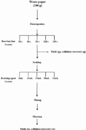 Fig. 1. Schematic of pretreatment procedure for  waste paper.