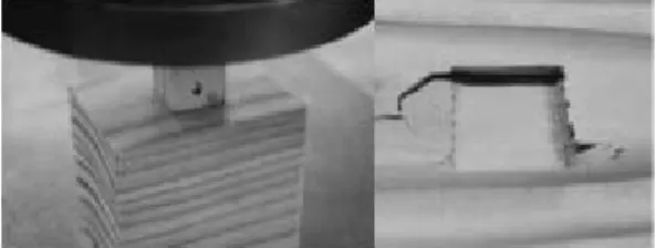 Fig. 5. Photograph of partial compressive strength test.