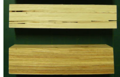 Fig. 2. Relationship of flatwise and edgewise bending strength of tested LVL.