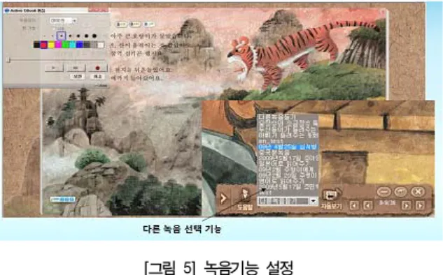 [그림  5]  녹음기능  설정  Fig.  5.  Setting  of  Recording
