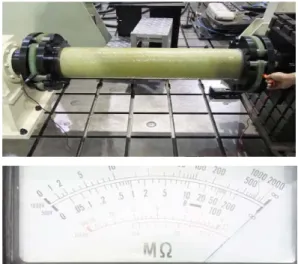 Figure 14: High speed coupling insulation resistance  test and result