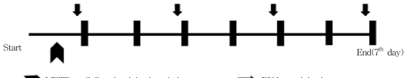 Fig.  1.  MPTP  administration  and  BVA  procedure  schedule