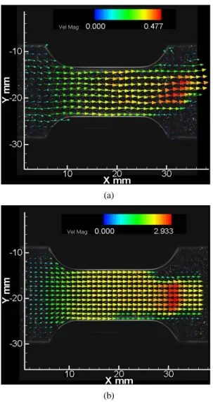 Figure 4: Consecutive mean streamwise velocity dis- dis-tribution at different pulsatile flow phases