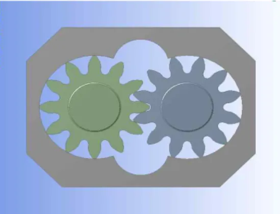 Figure  1:  Schematics  of  Gear  Pump  Model