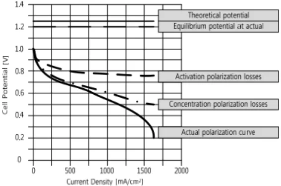 Figure 1: Polarization Curve of Fuel Cell.