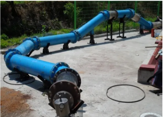 Figure 11: Consecutive water-jet images at a  longitudinal axis of the straight pipe