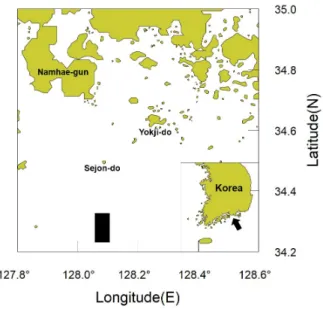 Fig. 1. Location of the study area (■).