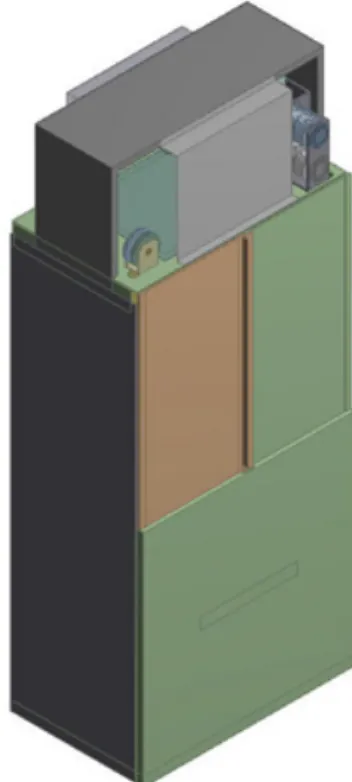Figure 7: Aerial view of service lift cabin by 3-D  modeling.