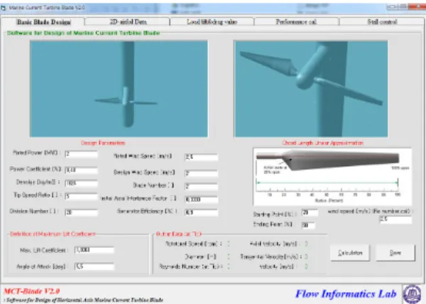 Figure 1: MCT-Blade V2.0 : Blade design GUI