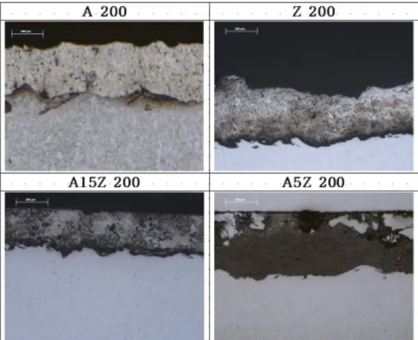 Figure 12: Monphotogy of SEM of surface of  various coating films(x1000)