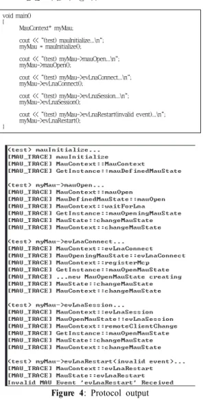Figure 4: Protocol output