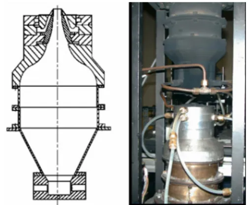 Fig. 1  shows  schematic  a  burner  and  a  direct photo.