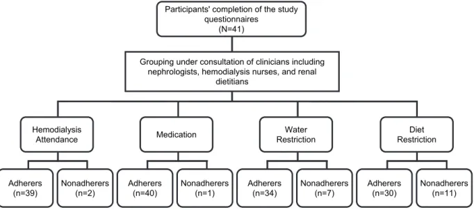 Figure 1. Grouping Process of Adherers and Non-Adherers for Construct Validity.