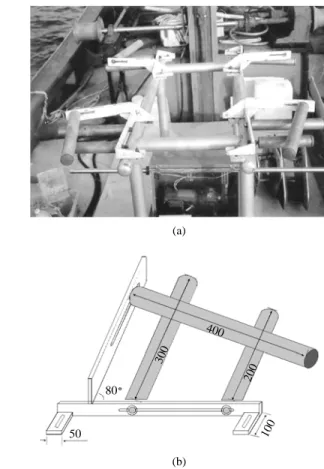 Fig. 4. Side roller for continuous typed largehead hairtail hand line(unit : mm). 20020050 10400 (a) (b)