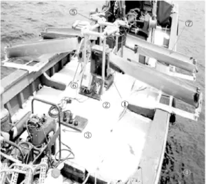 Fig. 8. The operation of a continuous typed largehead hairtail hand line established in the sea test.
