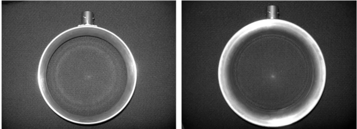 Fig. 3. Photographs of the model nozzle (face:left, back:right).