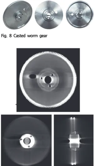 Fig.  9  CT   analysis  of  casted  worm  gear 