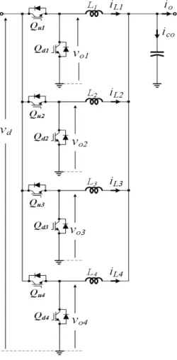 Fig.  3  The  4-parallel  interleaved  DC/DC  converter  for  high  power  capacity