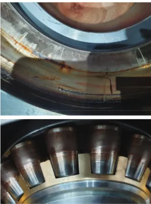 Fig.  10  Thrust  bearing  damage  result  in  abnormal  operation 