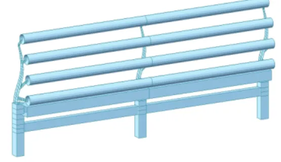 Fig.  6  Finite  element  model  of  safety  facilities 