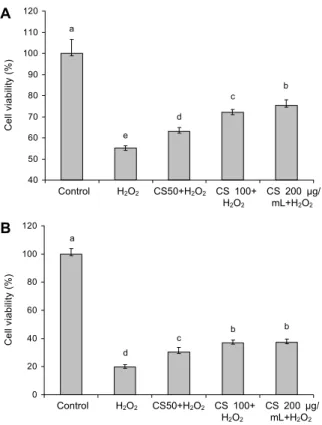 Fig. 5. The protective effect of extract from Cirsium setidens (CS) on H 2 O 2 -induced intracellular ROS formation