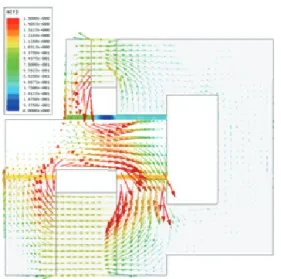 Fig.  10  Flux  density  distribution  with      Fig.  11  Flux  density  distribution  with     