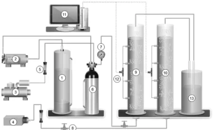 Table 3.  Bubble  size  distribution  of  diffused  air  stripper  and  di- di-ssolved  air  flotation  equipments