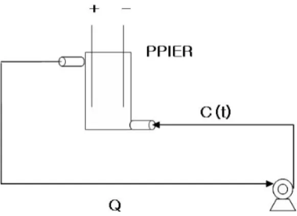 Fig.  1  Schematic  diagram  of  PPIER  flow  system  with  batch  recirculating  solution.