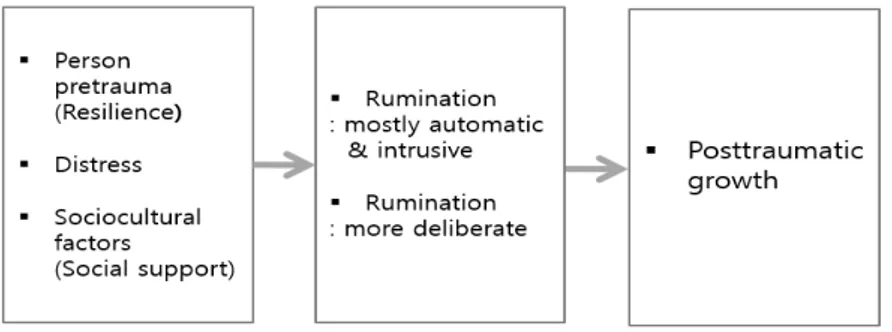 Figure 1. Conceptual framework. 후 성장에 직간접적으로 영향을 미칠 수 있는 요인을 포함한 연 구의 개념적 기틀을  Figure 1과 같이 구성하였다