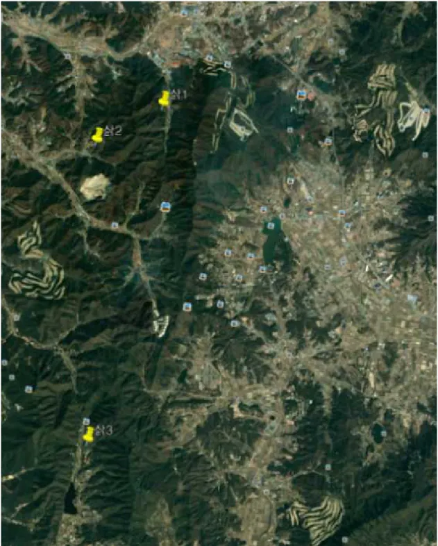 그림 2. 좌항 일대의 멸종위기 야생생물 서식 확인지점 현황