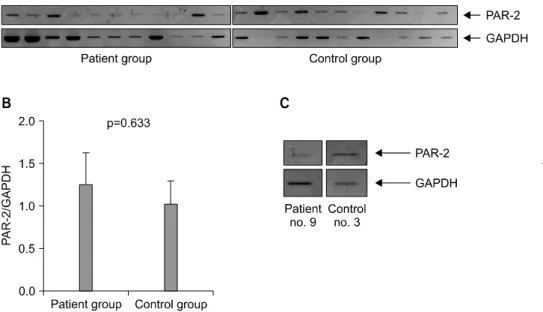 Figure  3.  mRNA  express- express-ion  in  peripheral   mono-nuclear cells (A) and  bron-choalveolar lavage fluid (C).