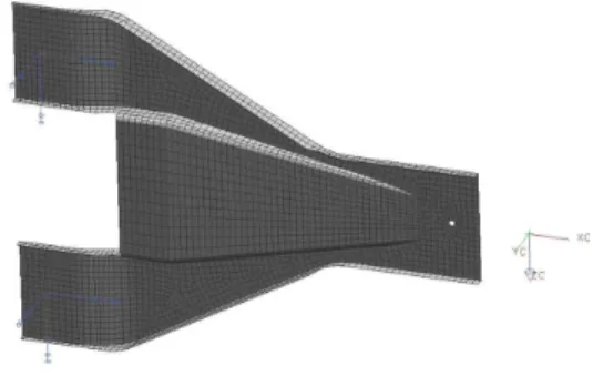 Fig. 4. Slim wall mount FEM model.