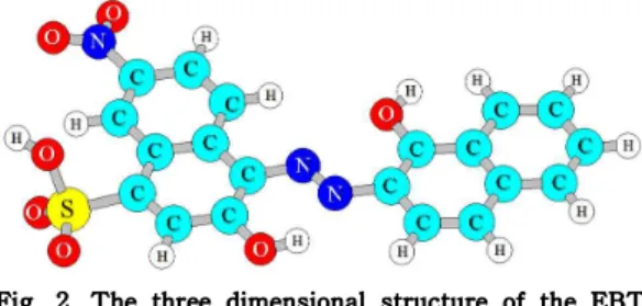 Fig. 2. The three dimensional structure of the EBT molecule calculated by HyperChem PM3 methods.