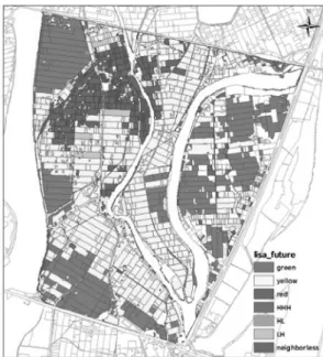 Fig. 7.  Land  use  matrix. Fig. 8.  Result  map  of  future  land  use  decision.