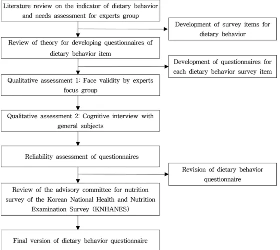 Fig. 1. The development procedure of dietary behavior questionnaire.