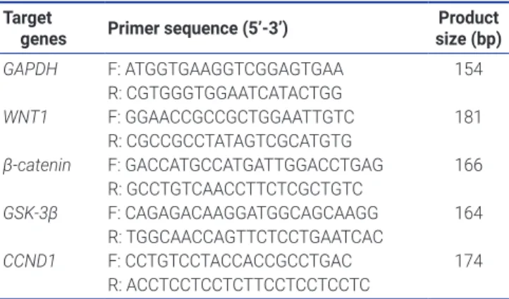 Table 1.  Primer sequences of target genes