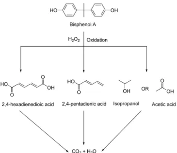 Table 2. Effects of reaction temperature on catalytic oxidation of bisphenol A with Fe/SBA-15, Ni/SBA-15 and Fe-Ni/SBA-15 (load 2 g L −1 , bisphenol A: 5 × 10 −4  mole L −1 )