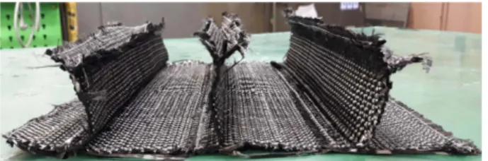Fig. 11. Integrally woven stiffening panel with stringers