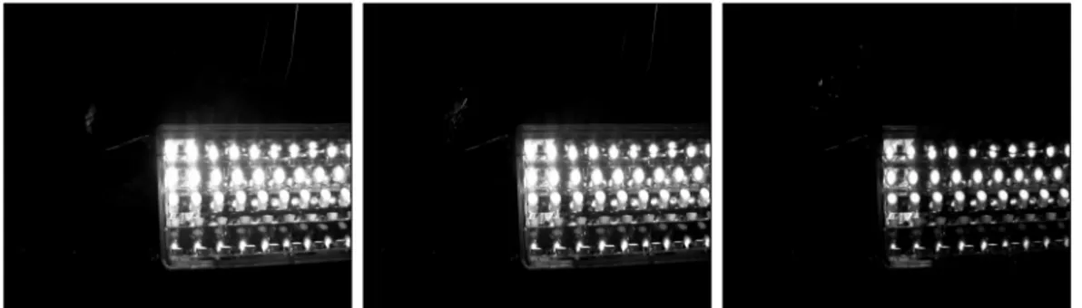 Figure  17은  LED  가로등용  컨버터의  소손과정을  나타낸  것이다.  그림과  같이  LED  가로등용 컨버터 내부에서 아크가 외부로 분출됨을 볼 수 있다